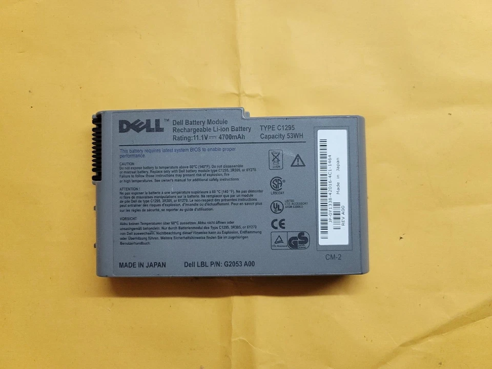 Batería Original OEM Dell Latitude D600 D610 C1295 4P894 4700mAh Foto 1 de 2