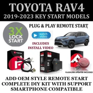 Plug & Play Remote Start 2019-2023 TOYOTA RAV4 Key Start 3X LOCK - Picture 1 of 2