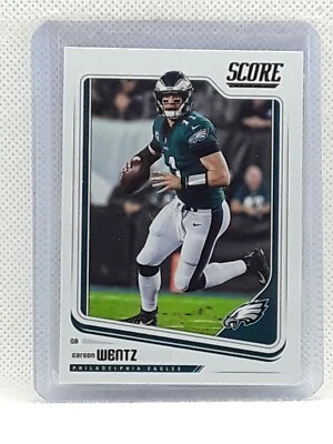 Carson Wentz 2018 Score Football - #258 - Philadelphia Eagles - Image 1 of 2