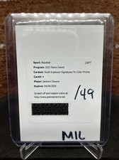 2023 Select Youth Explosion Signatures Jackson Chourio Auto Tri-Color #/49