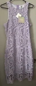 Missguided Lilac Crochet Dress Uk Size 10 Eur 38 - Picture 1 of 17