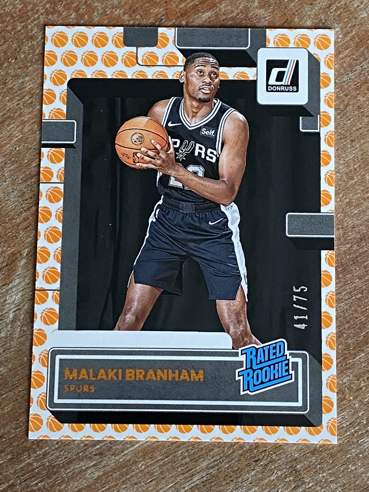 2022-23 Donruss MALAKI BRANHAM Rated Rookie #220 Basketball #41/75 SSP Spurs