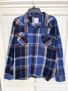 Levi Strauss & Co Men’s 2XL Flannel Button Up Checked Casual XXL Shirt Pockets - Picture 1 of 13