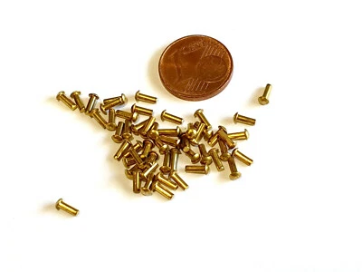 Remaches Cabeza Redonda 1,4x4mm Latón,Blanco Paquete de 50 Piezas - Imagen 1 de 2