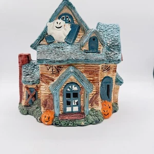 Casa embrujada de cerámica vintage de los 80 de Brinn noche ligera decoración de Halloween fantasma - Imagen 1 de 7