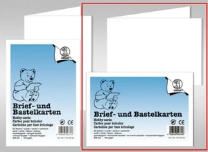 URSUS Briefkarten 190g weiß DIN A6 querdoppelt 25 Stück - Bild 1 von 2