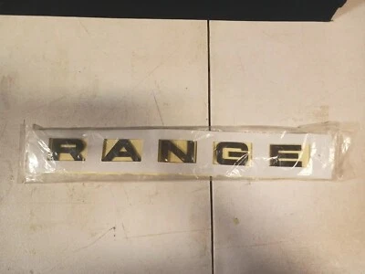 LAND ROVER FRONT NAME PLATE (BLACK) HOOD DECAL RANGE ROVER OEM - Image 1 of 2