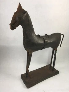 Metal Horse Sculpture  11" Figurine Handmade Metal Art Folk Art - Picture 1 of 12