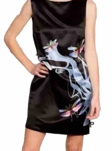 Vestido Fearne Algodón Patrón Libélula Satinado Abierto Escote redondo trasero Reino Unido 12 Nuevo con etiquetas B23 - Imagen 1 de 8