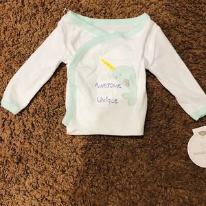 Pigiama camicia manica lunga unisex Koala bambino 0-3M bianco/verde nuovo con etichetta - Foto 1 di 7
