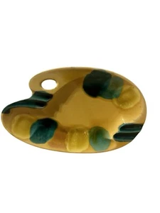 Posacenere Pallet Pittori Vintage Made in Japan Retrò Nostalgico Giallo Vibrante MCM - Foto 1 di 7