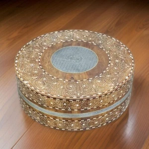 Vintage Bone Inlay Coffee Table – Wood Center Table | Artistic Living Room Furni - Picture 1 of 12