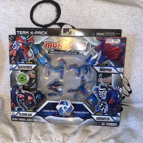 MONSUNO CORE TECH vs TEAM PACK 4PACK QUICKFORCE-GLOWBLADE-AIRSWITCH-WHIPPER NIB Cover