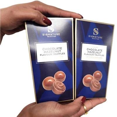 Signature Selection Luxury Truffles White Chocolate & Hazelnut 100g Decadent - Image 1 of 4