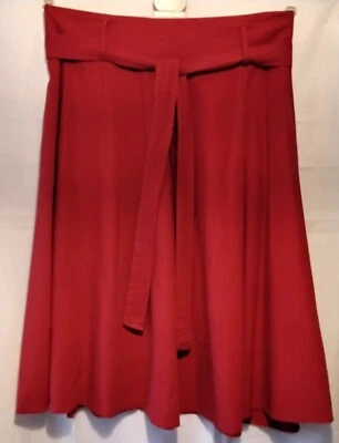 Red A-line linen mix skirt ❣️. - Image 1 of 4