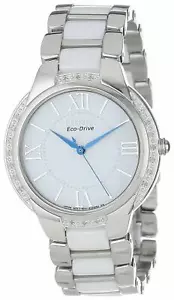 Citizen Women's EM0170-50A Eco-Drive Ciena Ceramic Diamond Accented Watch - Picture 1 of 1