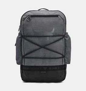 Under Armour UA Project Rock Brahma Backpack Training Bag Gray Black 1372291 NWT - Picture 1 of 9