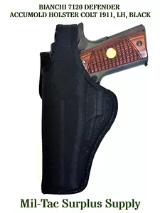 BIANCHI 7120 DEFENDER ACCUMOLD HOLSTER - COLT 1911, LH, BLACK - Picture 1 of 10