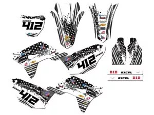 2018 CRF 250 R MERICA Grey Senge Graphics Kit Compatible with Honda - Picture 1 of 10