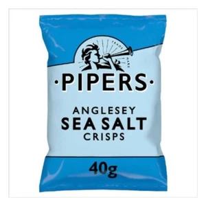 Pipers Gluten Free Anglesey Sea Salt Crisps 40g - 24 Pack - Picture 1 of 1