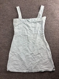 Kavu Midi Dress Women's Large Blue Chambray Strappy At Knee Side Zip - Picture 1 of 10