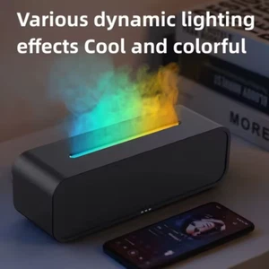 LED Flammen Aroma Diffuser mit Fernbedienung – RGB, Timer, leise Luftbefeuchtung - Bild 1 von 15