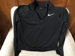 Nike Women’s Black Half Zip Running Top Medium (possibly Child’s Medium) - Picture 1 of 20