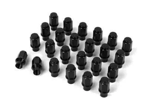 Icon 89141524B-ET Black 14x1.5 24 Lug Nuts with Custom Shank - Picture 1 of 2
