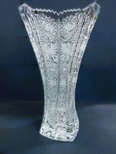 Czech bohemia crystal glass - Cut vase 36 cm/14in II. - Picture 1 of 5