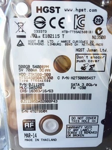 *New* Hitachi HTS545050A7E380 (0J11285) 500GB, 5400RPM, 2.5" Internal Hard Drive - Picture 1 of 1