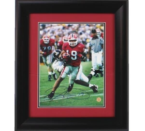 Hines Ward Signed Georgia Bulldogs Framed 11×14 NCAA Photo – Red Jersey - Picture 1 of 2