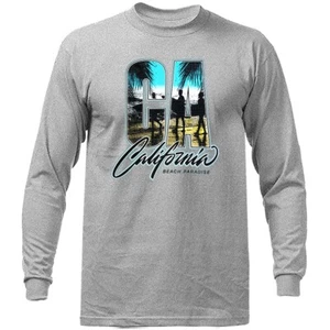 Golden State California Republic Cali Leben Surfer Wandern Langarm - Bild 1 von 14