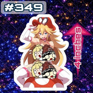 Pegatina de vinilo de anime, sexy princesa melocotón, calcomanía Waifu ecchi impermeable - Imagen 1 de 3