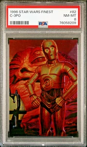 1996 TOPPS STAR WARS FINEST #82 ~ C-3PO ~ PSA 8 ~ DEN BEAUVAIS ART - Picture 1 of 2