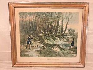 1836 R G Reeve "Woodcock Shooting" antike Lithographie im Holzrahmen - Bild 1 von 12