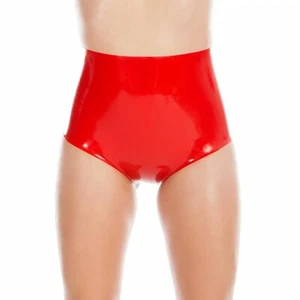 Damen High Waist Latex Slip Shorts - Bild 1 von 9