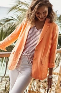 J.Jill ~ 2X ~ NEW Gorgeous Summer Linen Blazer ~ NWT $139 (1X14) - Picture 1 of 7