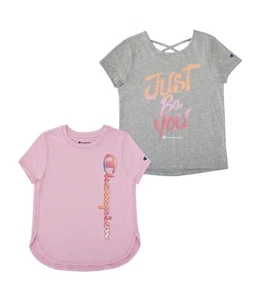 Champion Mädchen 2er-Pack aktives Top Größe 14-16 rosa & grau - Bild 1 von 5