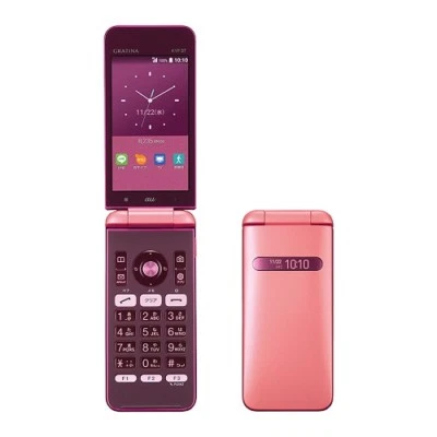 KYOCERA KYF37 GRATINA 2 WIFI KEITAI ANDROID FLIP PHONE PINK UNLOCKED NEW KYF31 - Image 1 of 4