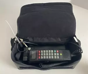 Vintage Motorola Brick Telefon samochodowy w etui Czarny Pre własny - Zdjęcie 1 z 6