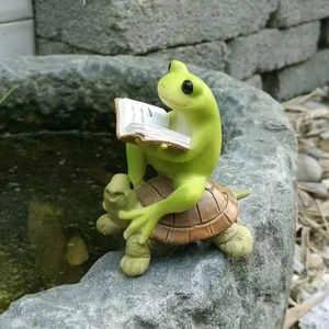 Creative resin frog turtle animal simulation miniature landscape bonsai - Picture 1 of 2