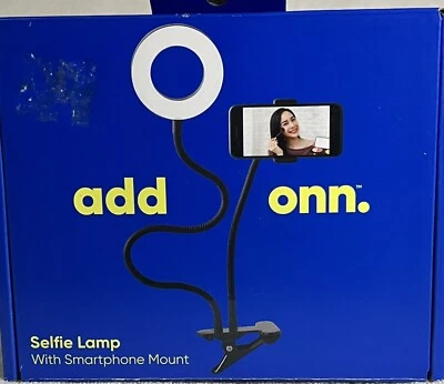 Add Onn Selfie Lamp With Smartphone Mount Built In Table Clip W/ Adjustable Arms - Image 1 of 4
