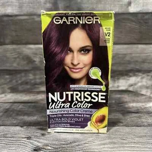 Garnier Nutrisse Ultra Color Nourishing Hair Color Crème V2 Dark Intense Violet - Picture 1 of 6