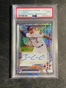 PSA 9 - 2021 Bowman Chrome JC CORREA 1st Bowman Speckle Auto #'d /299 - Picture 1 of 2