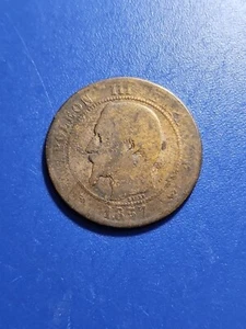 1857 W France Bronze 10 Centimes (KM.#771) - Picture 1 of 2