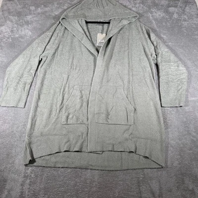 Cárdigan Barefoot Dreams para mujer 2X Wave Cozychic Lite frente abierto con capucha nuevo con etiquetas Foto 1 de 4