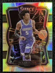 Panini Select De'Aaron Fox Premier Level PLATA #175 Kings Spurs Rookie 2017-18 - Imagen 1 de 2
