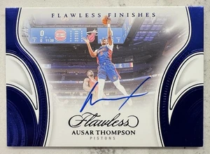 2024/25 Panini Flawless Finishes Ausar Thompson Blue Sapphire Auto 4/8 Pistons  - Picture 1 of 2
