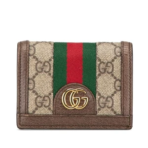 GUCCI Ophidia GG Supreme Bifold Wallet compact wallet 523155 Women 【Used】 - Picture 1 of 15