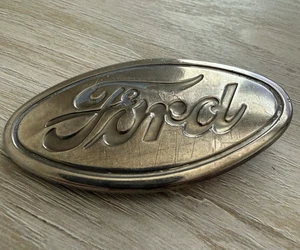 Rare Vintage 1920s Ford Script Radiator Emblem Original Nickel Oval Model A / AA - Picture 1 of 5